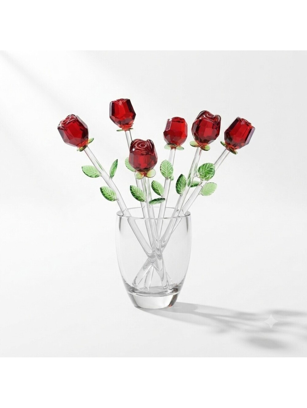 Vase Crystal Red Rose Bouquet Eros Home Essentials In Box This is so pretty!